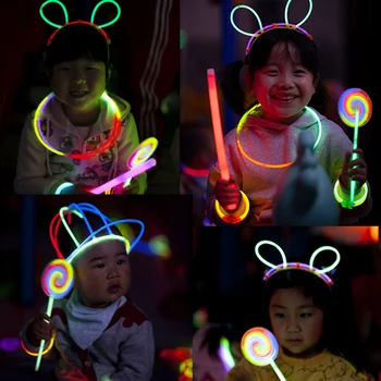 Lollipop Tlivni Palica Edinstveno Fluorescentna Svetloba Palice Foto Rekviziti Otroci Darila Vesel Rojstni Dan, Noč, Party Supplies