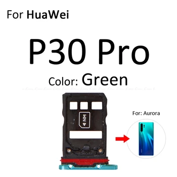 Micro SD Pladenj za Kartico Sim Socket Adapter Slot Priključek za Bralnik Za HuaWei P30 Pro Lite Posodo Imetnik Nadomestni Deli