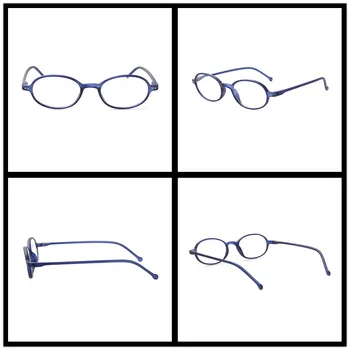CLASAGA Obravnavi Očala Spomladanski Tečaj Ovalne Plastični Okvir z Okrasnim Očala Moških in Žensk HD Recept Bralec Očala 0~600