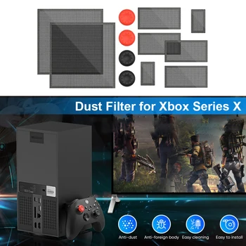 1/2 Set Igralno Konzolo Prah Pokrov Zaščitni Filter za Umazanijo Pribor za Xbox Serije X Gaming Gostiteljice Dustproof Neto Rack