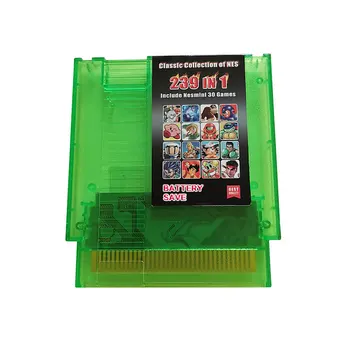 239in 1 Končni NES Remix 8-Bit Super Igra Kartuše NES Klasičnih 72P PAL NTSC Igra Transparentno Zelena Lupina