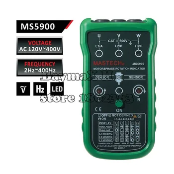 Mastech MS5900 120V-400V, VC850 200V-480V, VC850A 200V-600V AC Tri Faze Vrtenja Indikator Meter