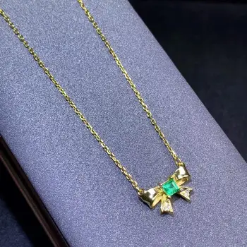 Metulj slog naravno zelena, smaragdna ogrlica za ženske s srebrno dobro cut vroče prodajo darilo stranka obletnico prisoten