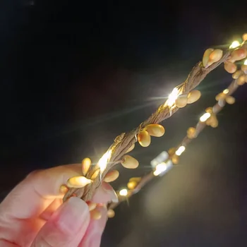 10Pcs LED Cvet Rattan Krono Glavo Svetlobna naglavni del sveti Venec za Dekleta, Ženske svate Božič Navidad