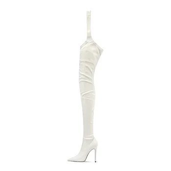 Arden Furtado pomlad jesen škornji Ženske čevlje stilettos Petah nad kolena čevlji modni bele hlače, škornji, škornji z visoko stegno