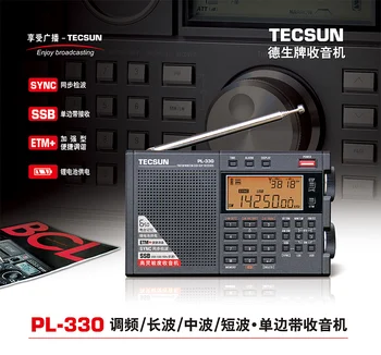 2022 Tecsun PL-330 FM Radio prenosni LW/SW/MW Eno Stran Band Vse Band Radijski Sprejemnik z angleščino Priročnik, Najnovejši Firmware 3306