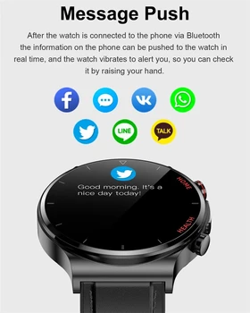 Nov EKG+PPG Pametno Gledati Moške Sangao Laser Zdravje Srčni utrip Ure Telesne Temperature Fitnes Tracker Smartwatch Za Huawei Xiaomi