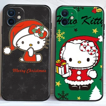 Hello Kitty Božič Telefon Primerih Za iPhone 11 12 13 14 Pro Max 11 12 Pro 12 Pro Max 12 Mini Pro 13 13 Pro Max Mehko TPU