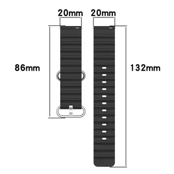 Silikonski Trak za Huawei GT Watch Ocean Trak 20 MM Watch Band Zamenjava Pametna Zapestnica Wirstband za Huawei GT Watch