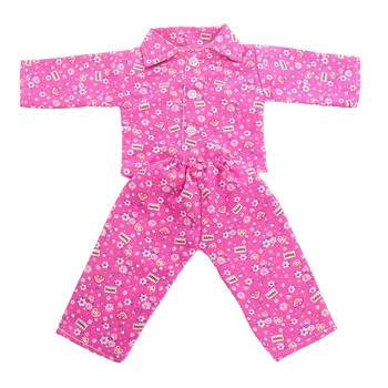 Moda Pižamo Majice in Hlače Obleko Lutka Obleko, ki ustreza 18 Inch American Dekle Punčko Oblačila Dodatki,Darila Za Baby Dekle Igrače