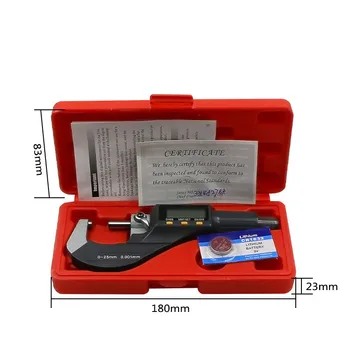 0-25 mm Elektronski Zunaj Mikrometer 0.001 mm Digitalni Mikrometer Elektronsko Digitalno kljunasto merilo Merilnik Natančno Merjenje Orodja