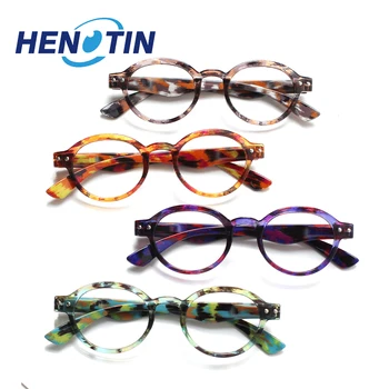 Henotin Obravnavi Očala Spomladanski Tečaj Moški Ženske Tiskanje Cvet Dekorativni Okvir Očala HD Recept za Očala 0~600