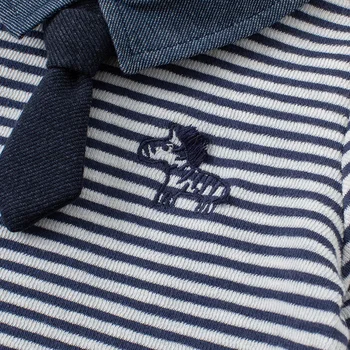 DBX18611 dave bella jeseni baby fantje priložnostne risanka prugasta tiskanja kravato T-shirt otrok, vrhovi otroci fant moda tees