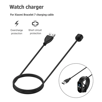 Polnilnik USB Žice Smart Manšeta Zapestnica napajalni Kabel Kabel za Xiaomi Mi Band 7 dodatna Oprema Black 50 cm USB Polnilec za Xiaomi