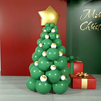 1Set Božič Balon Arch Kit Rdeča Zelena Sladkarije Trsa Folija Baloni Božič Drevo Zraka Globos za Božični Okraski Stranka Dobave