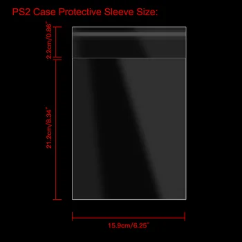 100 kozarcev PS2 CD Igra Primeru Zapira Rokav OPP Plastične Vrečke Pouk Knjižica, ki Rokavi za Sony PS2 Priročnik