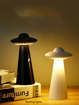 UFO Design USB Polnilna LED namizne Svetilke Zatemniti Branje odpravljanje Utripanja slike Svetlobe Smart Noč Svetlobe Postelji Svetilko Študent Otrok