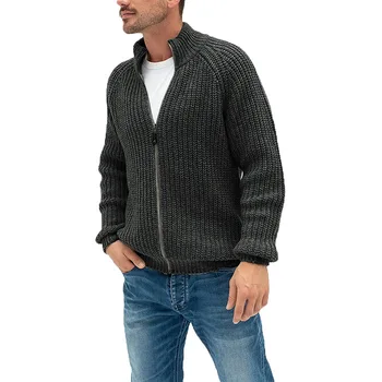 Jeseni, Pozimi 2022 pulover jopico Moške Evropski in Ameriški barva zadrgo visok ovratnik plesti plašč velikosti oblačila za moške