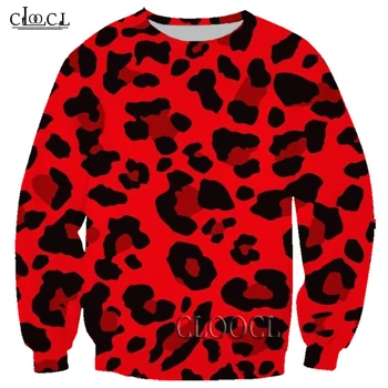 HX Rdeče Leopard 3D Tiskanih Moški Ženske Hoodies Harajuku Fashion Majica Cosplay Unisex Športna Jakna Zip Hoodie Padec Ladijskega prometa