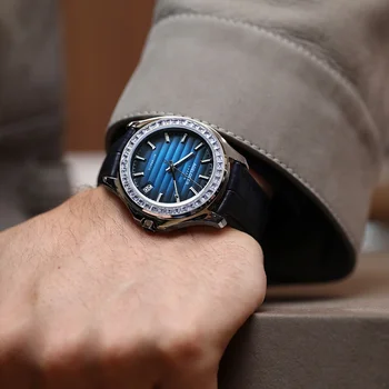AGELOCER Self-navijanje Mehanske Ure Moški Nepremočljiva Samodejni Watch Svetlobna Datum Potop 50m modra, temno Modra ure moški