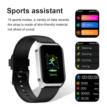 Niwevol 2022 Novo Pametno Gledati Moške 1.7 Palčni HD Full Dotik Ip67 Nepremočljiva Šport Smartwatch Ženske Fitnes Zapestnica za Android Ios