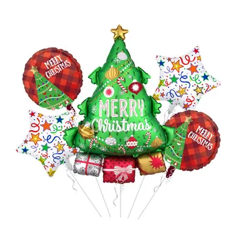 Vesel Božič Santa Claus Božično Drevo Aluminija Film, Folija Balon Nastavite Stranka Dekoracijo Baloni