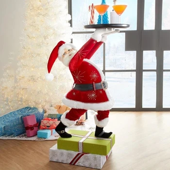 Santa Claus Kipi Smolo Prigrizek Pladenj Božič Figur z DIY Zdravljenje Imetnik Torto, Sladice Stojalo za Sadje Ploščo za Božični Zabavi