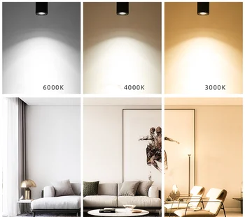 LED downlight strop pozornosti, 7w, 12w, 15w, stropne luči, za kuhinjo, dnevno sobo, kopalnico namestitev površine