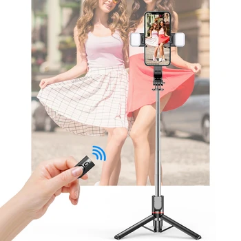 FGCLSY Bluetooth Zložljive Brezžični Selfie Palico z Fill Light Sprožilec Daljinski upravljalnik Fotografiranje Stojalo Za IOS Android