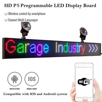 P5 82 cm 12V SMD2121 RGB Prijavite Barvno Avto LED Zaslon Board Indoor Programabilni Pomikanjem sms Oglaševanje Zaslonu