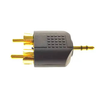 1PCS Stereo RCA Splitter Priključek 3,5 Mm Moški Na 2 RCA Ženski Audio Adapter Za Računalnik Zvočnik Slušalke Headpho