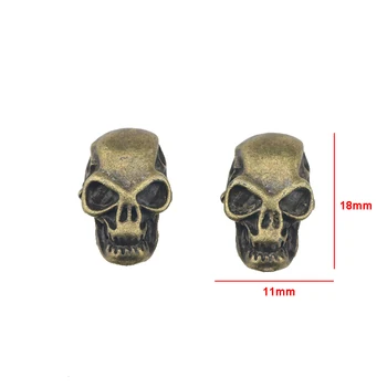 10pcs/lot 11*18 mm Antično Bronasti Barvi Skull Glave Čar Zlitine DIY Halloween Obesek Nakit, Izdelava Obrti