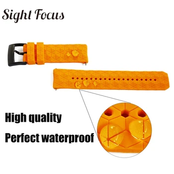3d vzorec 24 mm Silikonske Gume Watch Trak Za Suunto 9 / baro Združljiv Suunto 7 Watchband Spartan Watch Band Prečna Trak