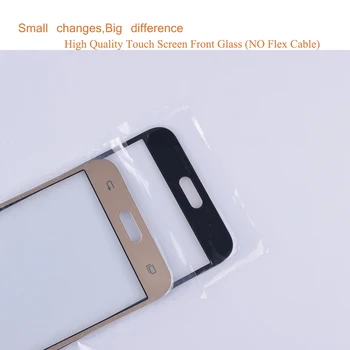 Zamenjava Za Samsung Galaxy J5 J500, Zaslon na Dotik, Sprednji Plošči Zunanje Steklo LCD Objektiv Z OCA Lepilo