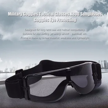 Vojaške Očala Taktično Očala, Airsoft X800 Smučanje Glasses Eye Glasses Očala Motornih Očal, Kolesarjenje, Jahanje