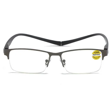 Moški Zlitine Visi Vratu Obravnavi Očala Magnetni Upogljivi Anti-blue Ray Branje Očal Okvir Presbyopic +1.0 1.5 2.0 3.5