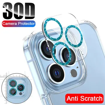 Diamond Bleščice Objektiv Kamere Protector Za iPhone 13 11 12 Pro Max Objektiv Kamere Kaljeno Steklo na iPhone 12 13 Mini Zaščitni pokrov
