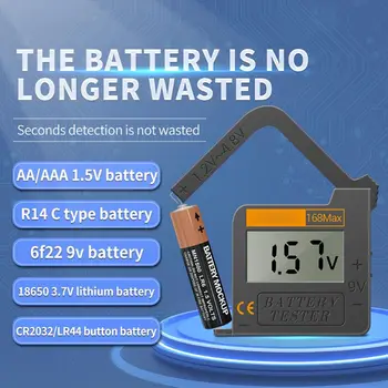 168Max Univerzalno Digitalno Zmogljivost Baterije Tester za Litij-18650 AA AAA 6F22 9V CR2032 Celice Gumb Battries