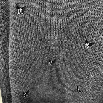 Luksuzni Novo 2023 Moških Zimskih gospod Vezene Bostonski Terier Plesti Priložnostne Puloverji puloverju Azijskih Plug Velikost Visoko Drake #052
