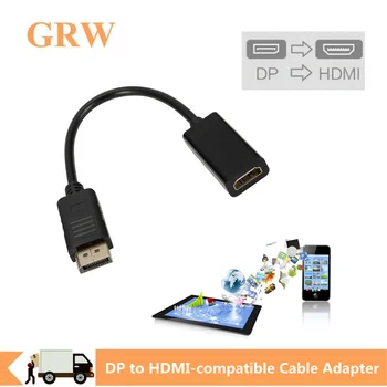 Grwibeou DP za HDMI je združljiv Kabel Adapter Moški-Ženska Za HP/DELL Laptop PC Display Port na HDMI 1080P-com' Kabel Adapter