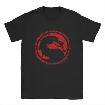 Moška T-Shirt Mortal Kombat Delci Priložnostne Cotton Tee Majica Kratek Rokav Igre T Srajce Crewneck Vrhovi Classic