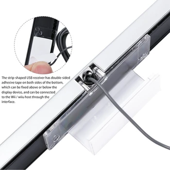 USB, Žična Tipalo Bar Za WII Zamenjava Ir IR Ray Senzor Gibanja Signal Sprejemnika Za Wii Sistem S Stojalom