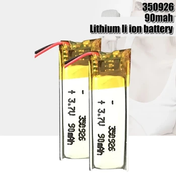 3,7 V Lipo celic 350926 90mah Litij-Polimer Baterija za Polnjenje Za MP3 slušalke GPS LED Lučka Pametna zapestnica