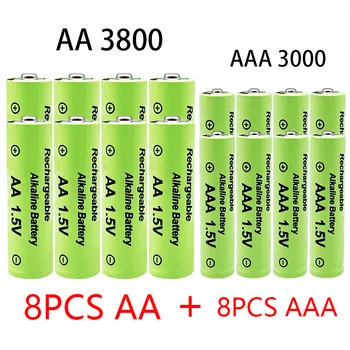 1,5 V AA + AAA BATERIJE MH AA Baterije AAA Alkalne 2100-3000mah Za Baklo Igrače Ura MP3 Predvajalnik Zamenjajte baterije za polnjenje Ni-Mh Baterije