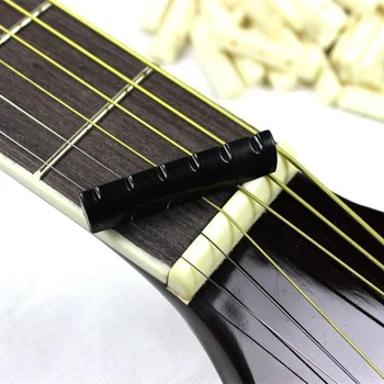 2 Določa ABS Black Buffalo Kosti Kitara Most Matica Sedlo&Reži Za 6 String Klasične Kitare Nove toplovodne