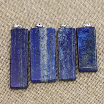 Prodaja Naravnih Lapis Lazuli Quartz Kamen Obeski Dolg Trak Nakit DIY Čare Kar Debelo Ogrlica za Ženske Moški Gifts10Pcs