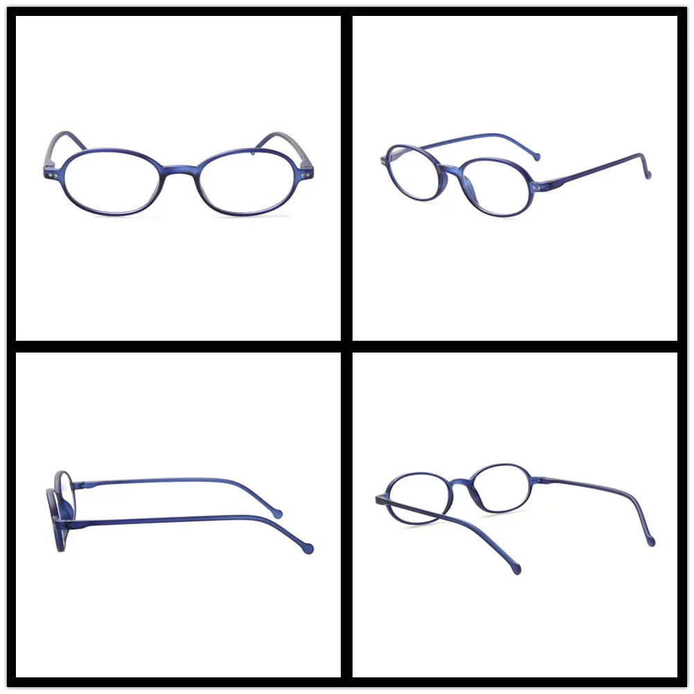 CLASAGA Obravnavi Očala Spomladanski Tečaj Ovalne Plastični Okvir z Okrasnim Očala Moških in Žensk HD Recept Bralec Očala 0~600 0