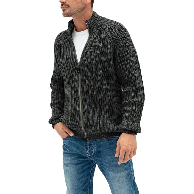 Jeseni, Pozimi 2022 pulover jopico Moške Evropski in Ameriški barva zadrgo visok ovratnik plesti plašč velikosti oblačila za moške 0