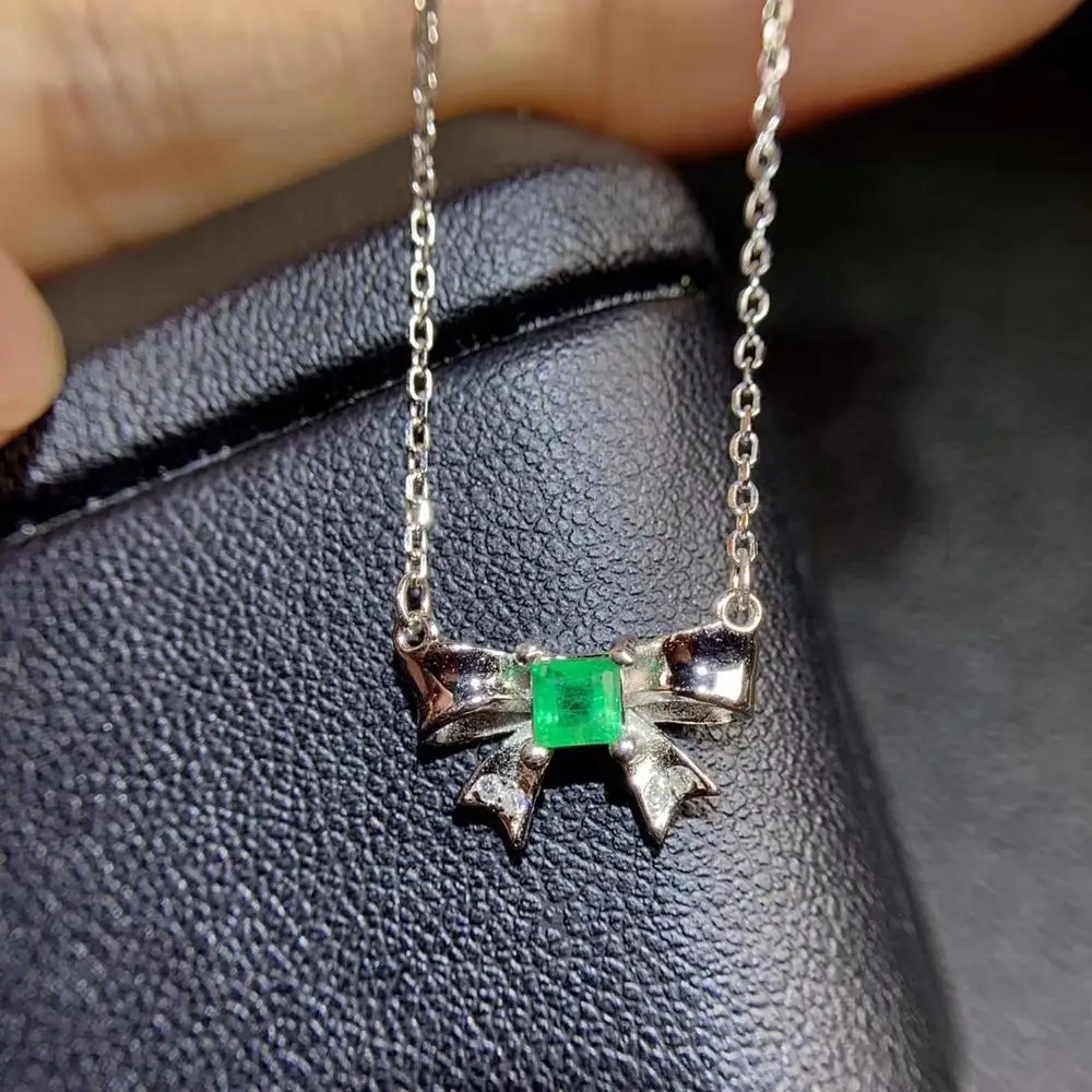 Metulj slog naravno zelena, smaragdna ogrlica za ženske s srebrno dobro cut vroče prodajo darilo stranka obletnico prisoten 1
