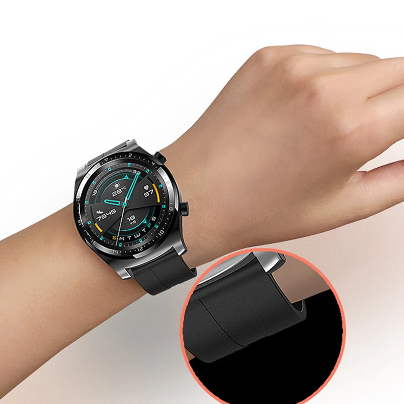 20 mm 22 mm Watch Trak za Huawei Watch GT 3Pro GT2 Watch 3 Pro Silikonsko Zapestnico Watchband Za Čast Magic 2 46mm/GS pro 1